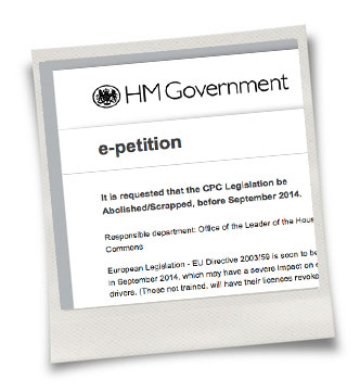 Polaroid style image of e-Petition